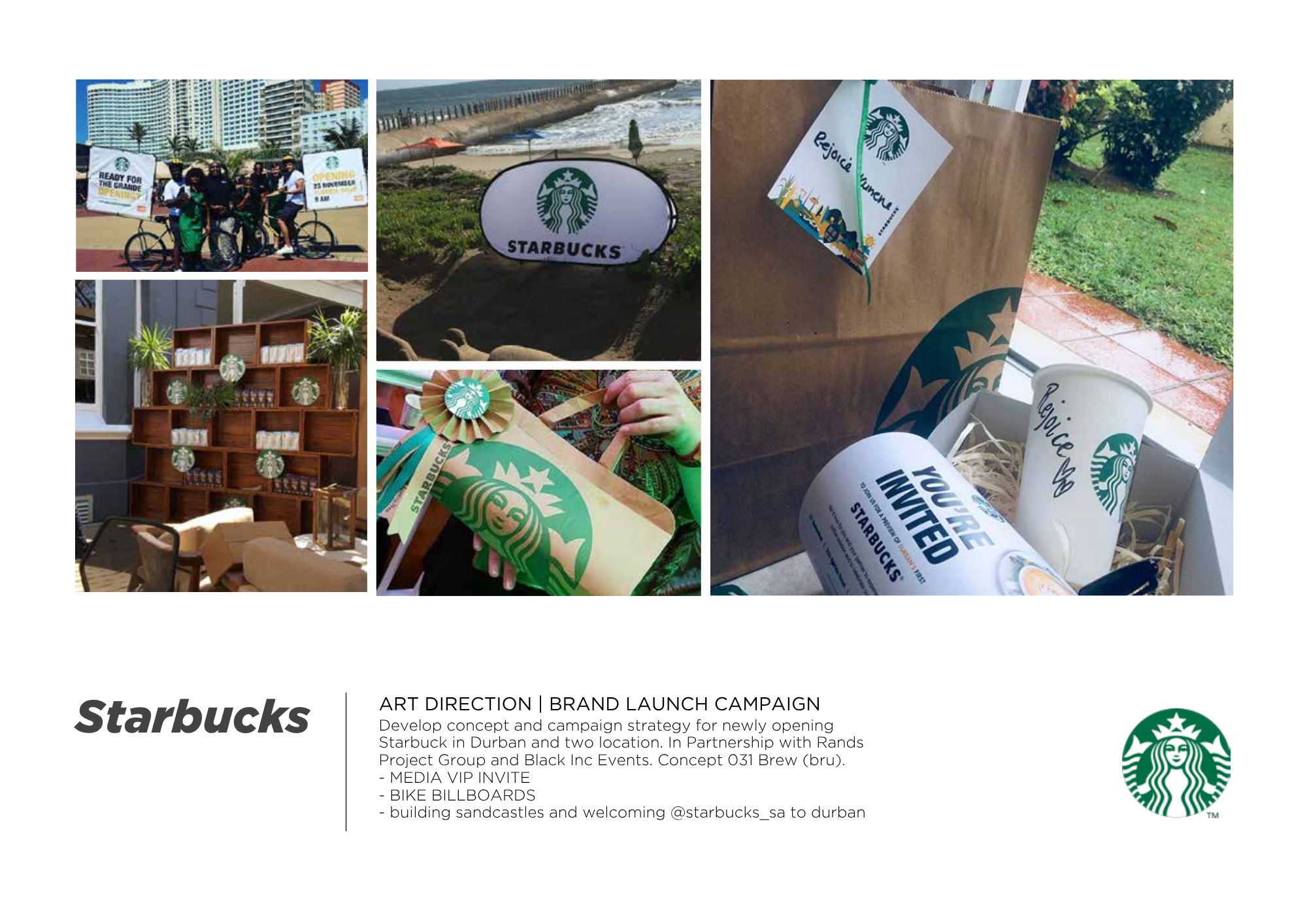 Starbucks collaboration and concept development board