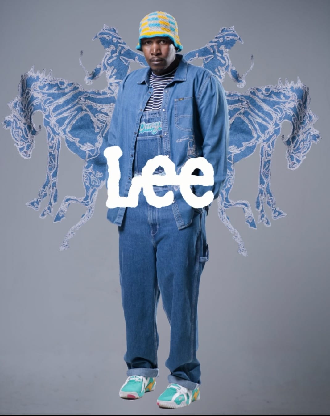 Lee Custom Series full look with Lee graphic