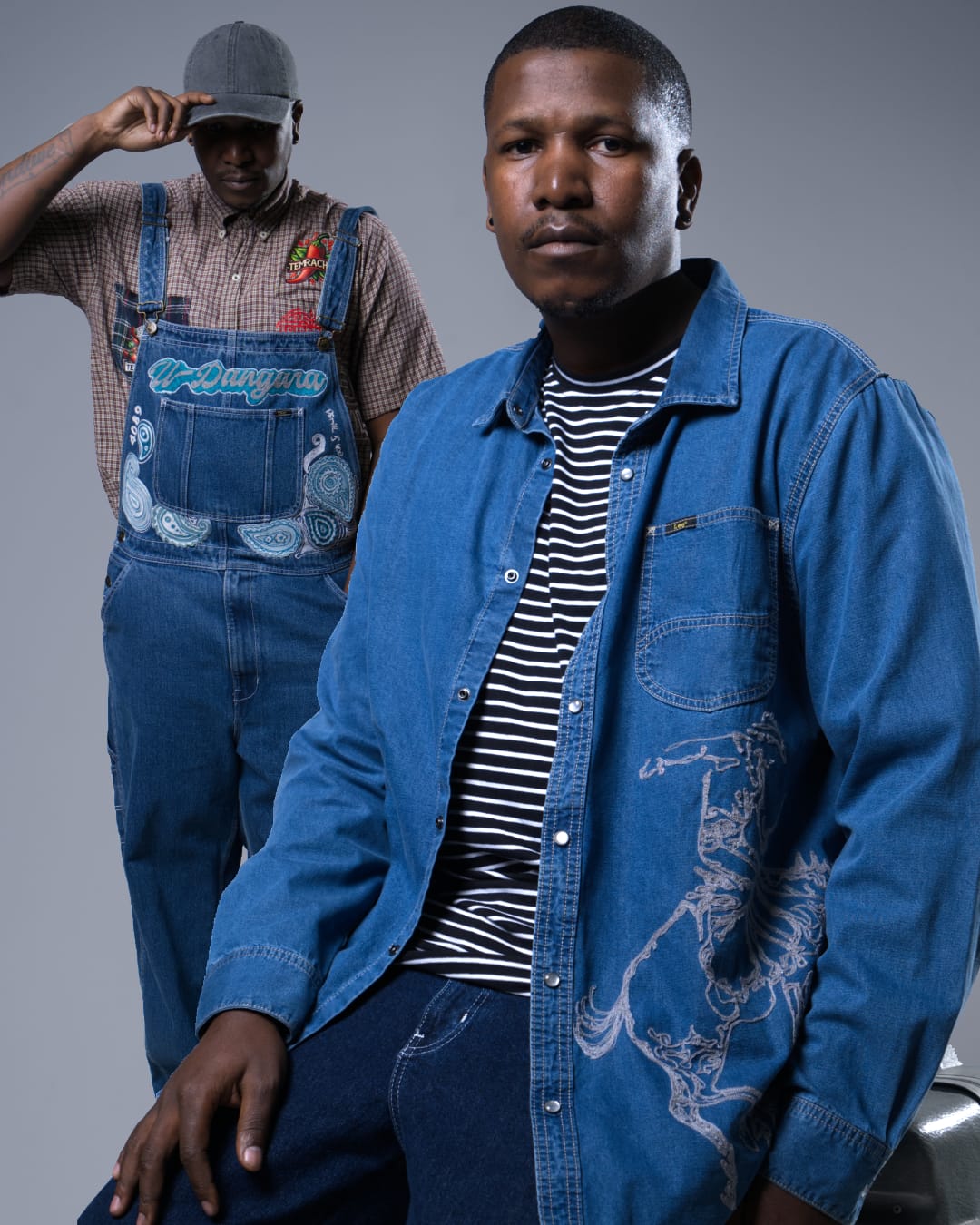 Lee Custom Series two-person portrait in denim