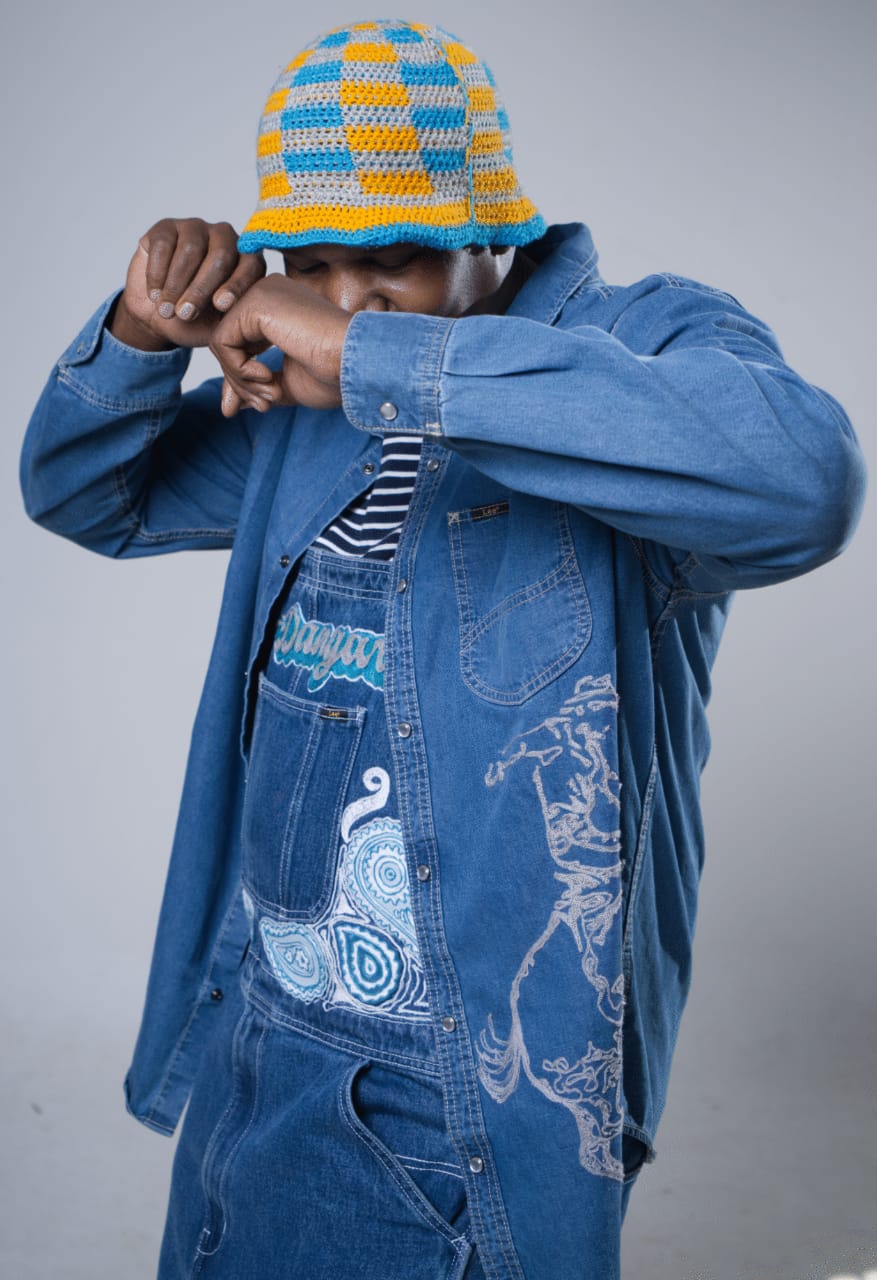 Lee Custom Series close-up with crochet hat and denim embroidery
