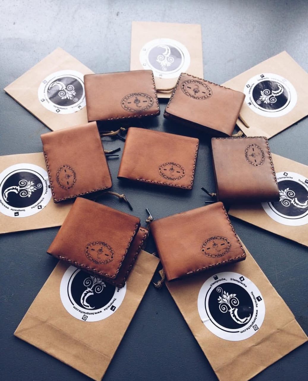 TEMPRACHA product packaging and branded leather goods
